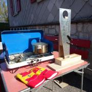 Coulage du lest en plein air